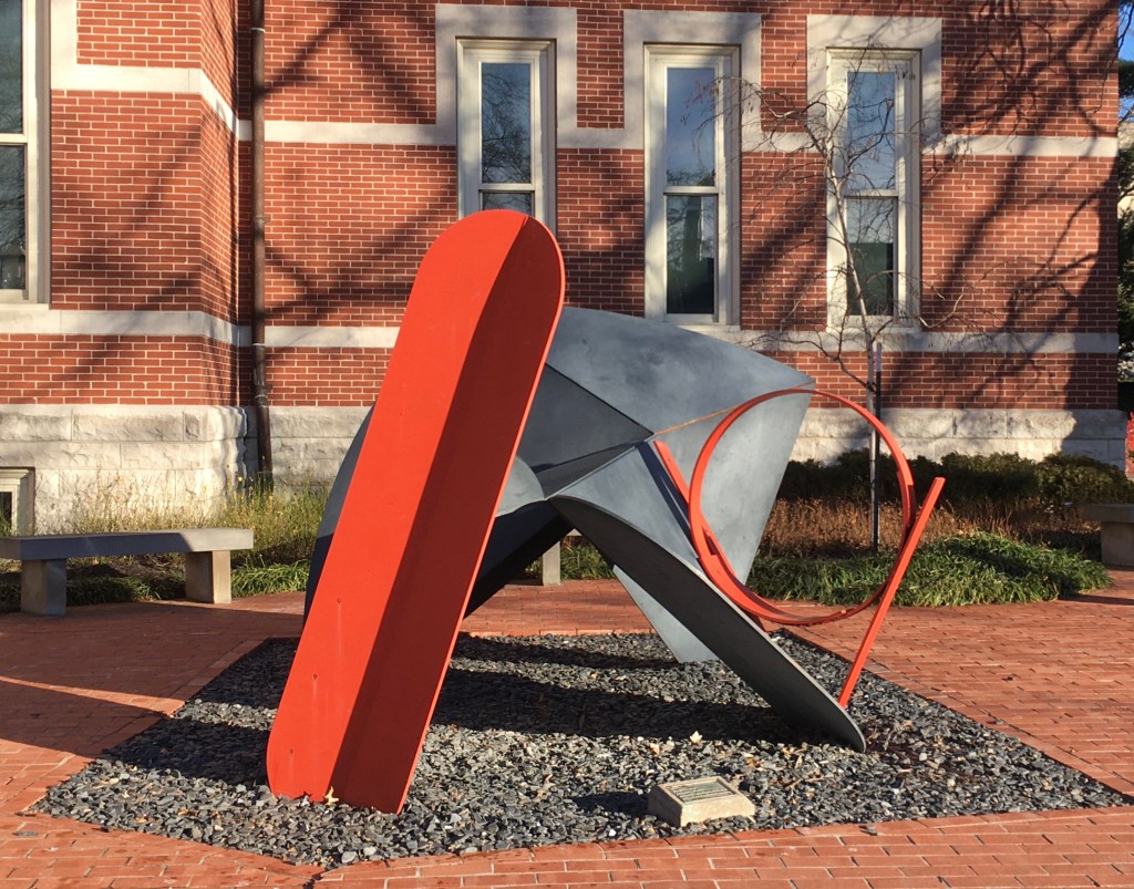 Abstract metal sculpture