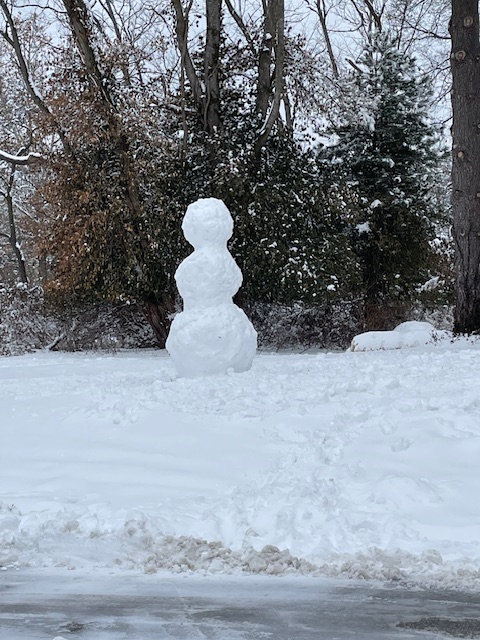 Large snow person
